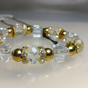 Hematite and Glass beaded bracelet 