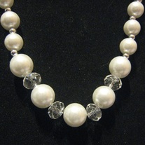 White Cultura Pearl Glass Necklace
