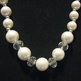 White Cultura Pearl Glass Necklace - Thumbnail 1