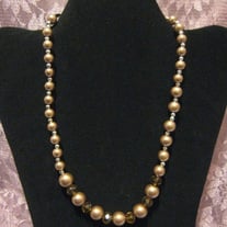 Brown Cultura Pearl Glass Necklace
