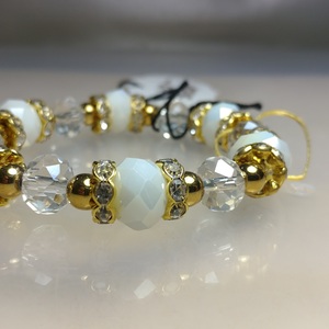 Hematite and Glass beaded bracelet 