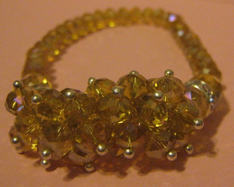 Yellow Crystal Stretch Bracelet