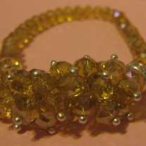 Yellow Crystal Stretch Bracelet
