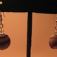 Purple Swirl Glass Earrings - Thumbnail 1