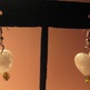 White <3 Lampwork Glass Earrings - Thumbnail 1