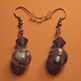 Blue Foiled Glass Earrings - Thumbnail 2