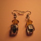 Dark Lampworked Glass Earrings - Thumbnail 2