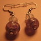 Pink Swirls Crackle Glass Earrings - Thumbnail 2