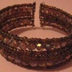 Brown Seed Bead Cuff - Thumbnail 1