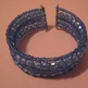 Blue Seed Bead Cuff - Thumbnail 1
