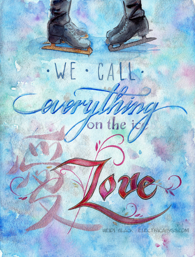 ORIGINAL - Everything On The Ice - Watercolor