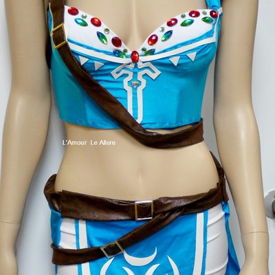 Breath of the wild legend of zelda link bra costume cosplay dance costume rave bra rave wear halloween burlesque show girl