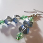 Blue and Green Glass Bead Earrings - Thumbnail 1
