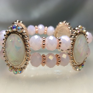 Glass Crystal Cuff Bracelet 