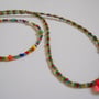 Red Drop Bead Necklace and Bracelet - Thumbnail 1