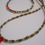 Red Drop Bead Necklace and Bracelet - Thumbnail 2