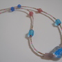 Pink and Blue Bead Necklace - Thumbnail 2