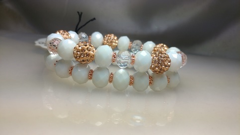 Glass Crystal Bracelet Set