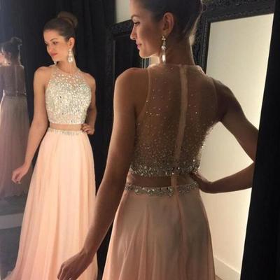 Chiffon prom dress,a-line cheap scoop floor-length custom 2017 long evening dress qd0122