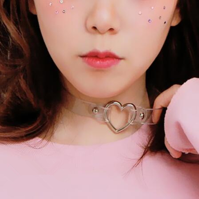 Transparent Heart Choker