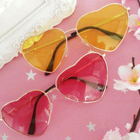 Vintage Heart Shaped Sunglasses - Thumbnail 1