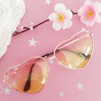 Vintage Heart Shaped Sunglasses - Thumbnail 4