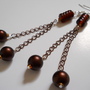 Root Beer Bead Earrings - Thumbnail 1