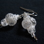 White Flower Bead Earrings - Thumbnail 1