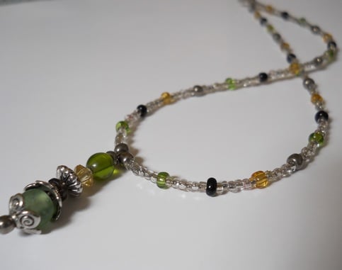 Electric Lime Pendant Necklace