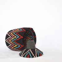  SOLD SOLD SOLD Berber Basket Handwoven Vintage Moroccan Wool Lidded Basket - Thumbnail 1