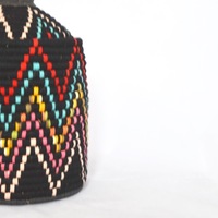   SOLD SOLD SOLD Berber Basket Handwoven Vintage Moroccan Wool Lidded Basket - Thumbnail 4