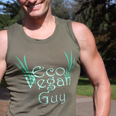 Old school eco-vegan guy - men's shirts