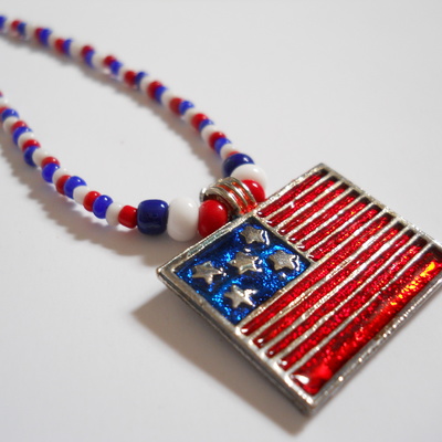 American flag pendant necklace