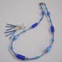 Ocean Blue Bead Necklace and Earrings-2