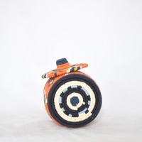  SOLD SOLD SOLD Berber Basket Handwoven Vintage Moroccan Wool Lidded Basket - Thumbnail 3