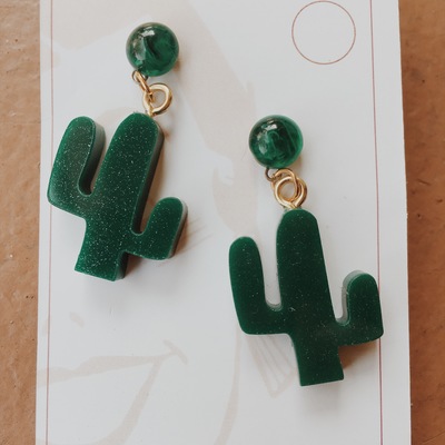 Cactus 'bow and crossbones' earrings