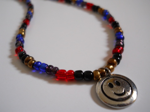 Smiley Face Bead Necklace