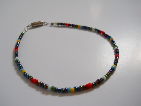 Metallic Rainbow Bead Bracelet