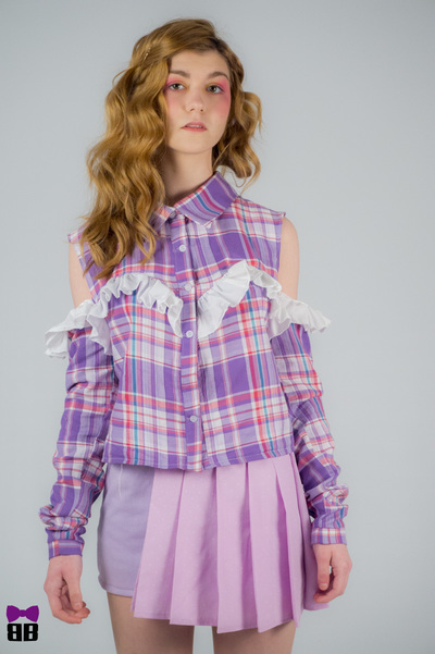 "Candy floss" frilled blouse