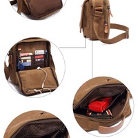 Kaden 3804 4L Men Multifunctional Canvas Single Shoulder Bag - Thumbnail 2