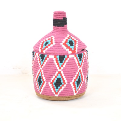    sold sold sold berber basket handwoven vintage moroccan wool lidded basket