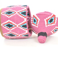    SOLD SOLD SOLD Berber Basket Handwoven Vintage Moroccan Wool Lidded Basket - Thumbnail 4