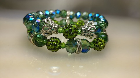 Glass Crystal Bracelet Set