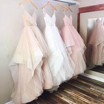 Gorgeous Wedding dress,A-line V-neck Spaghetti Straps Long Wedding Dress,Tulle wedding dress,Simple prom dresses