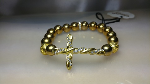 Hematite bracelet (Gold tone)