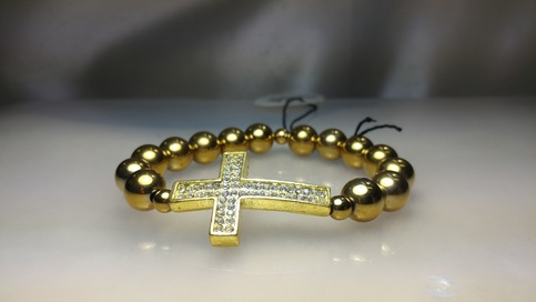 Hematite bracelet (Gold tone)