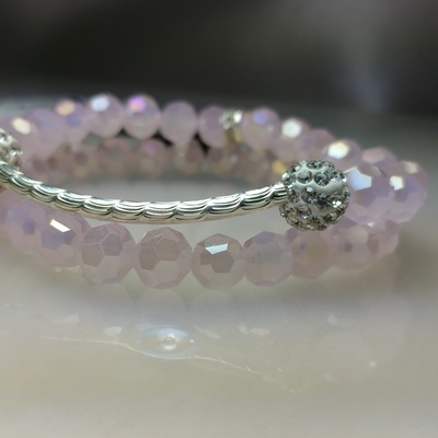 Glass crystal bracelet set