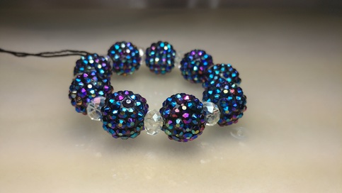 Acrylic Disco ball bracelet 