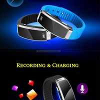 Recording Wristband Voice Control Music Player Smart Watch Bracelet - Thumbnail 3