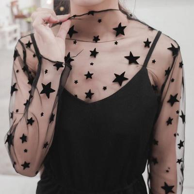 Sexy Mesh Lining Shirt